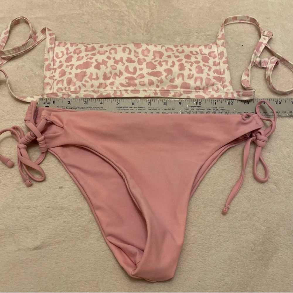 SHEIN Light Pink Leopard Bikini Set - Picture 10 of 12